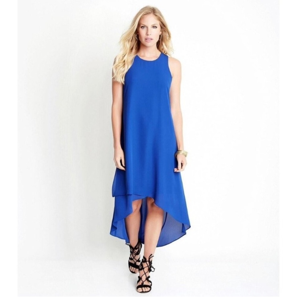 Karen Kane Blue Sleeveless High-Low Maxi Dress XL